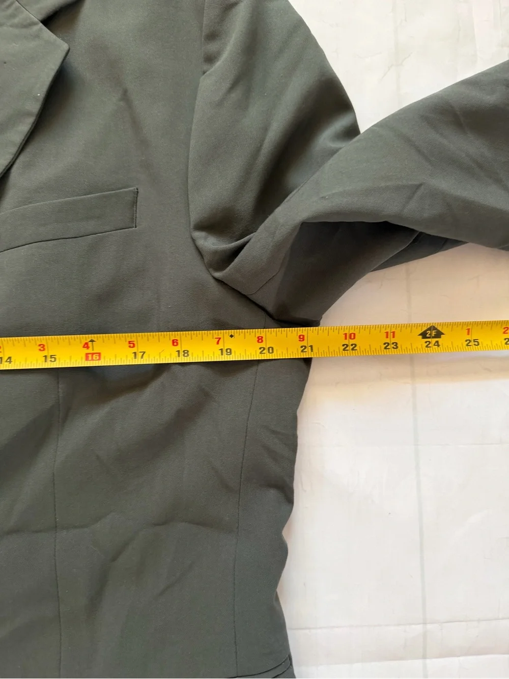 Zara Double-Breasted Olive Blazer Suit Size 40